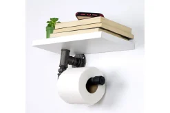 Baderom-Chandina Toalettpapirholder 30x12 cm Hvit