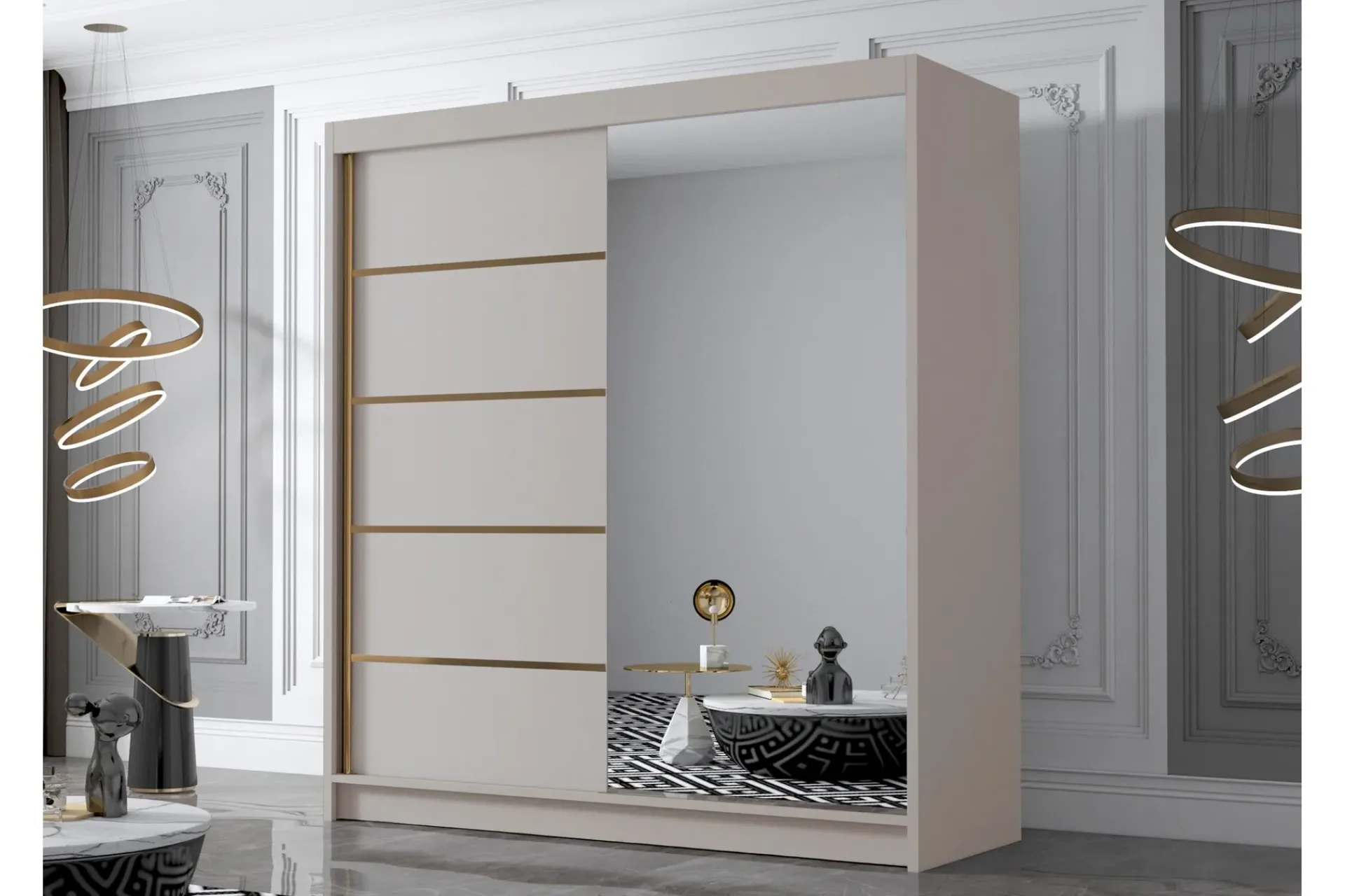 Chavez Garderobe med Speil 180x215 cm