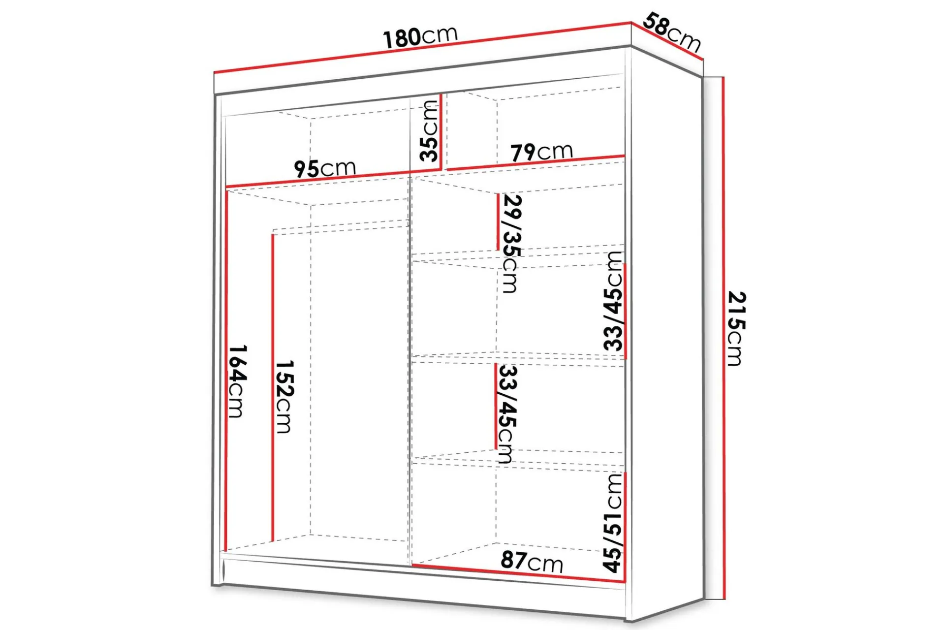 Chavez Garderobe 180x215 cm