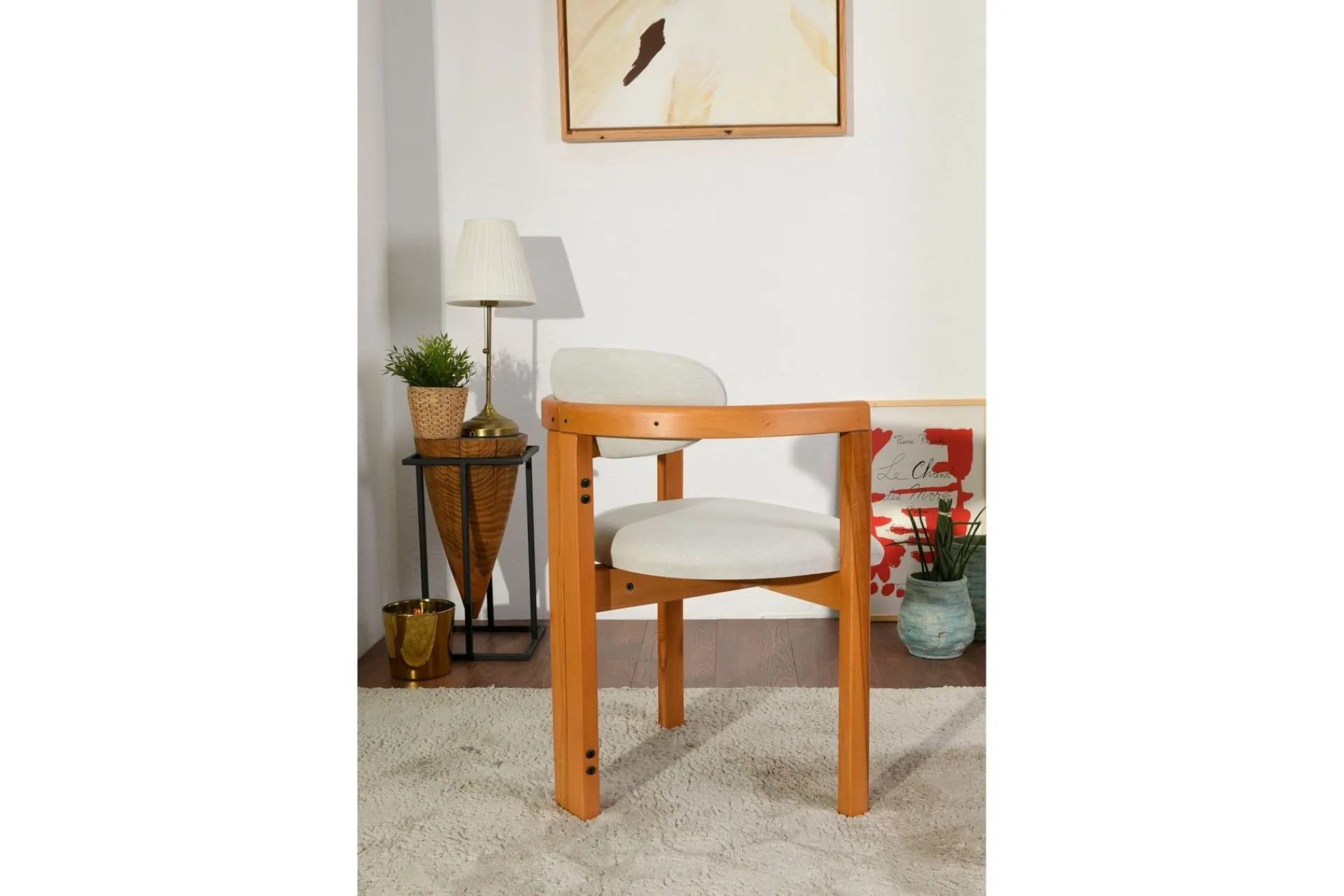 Karmstoler-Cheri Lenestol Cream,Eik
