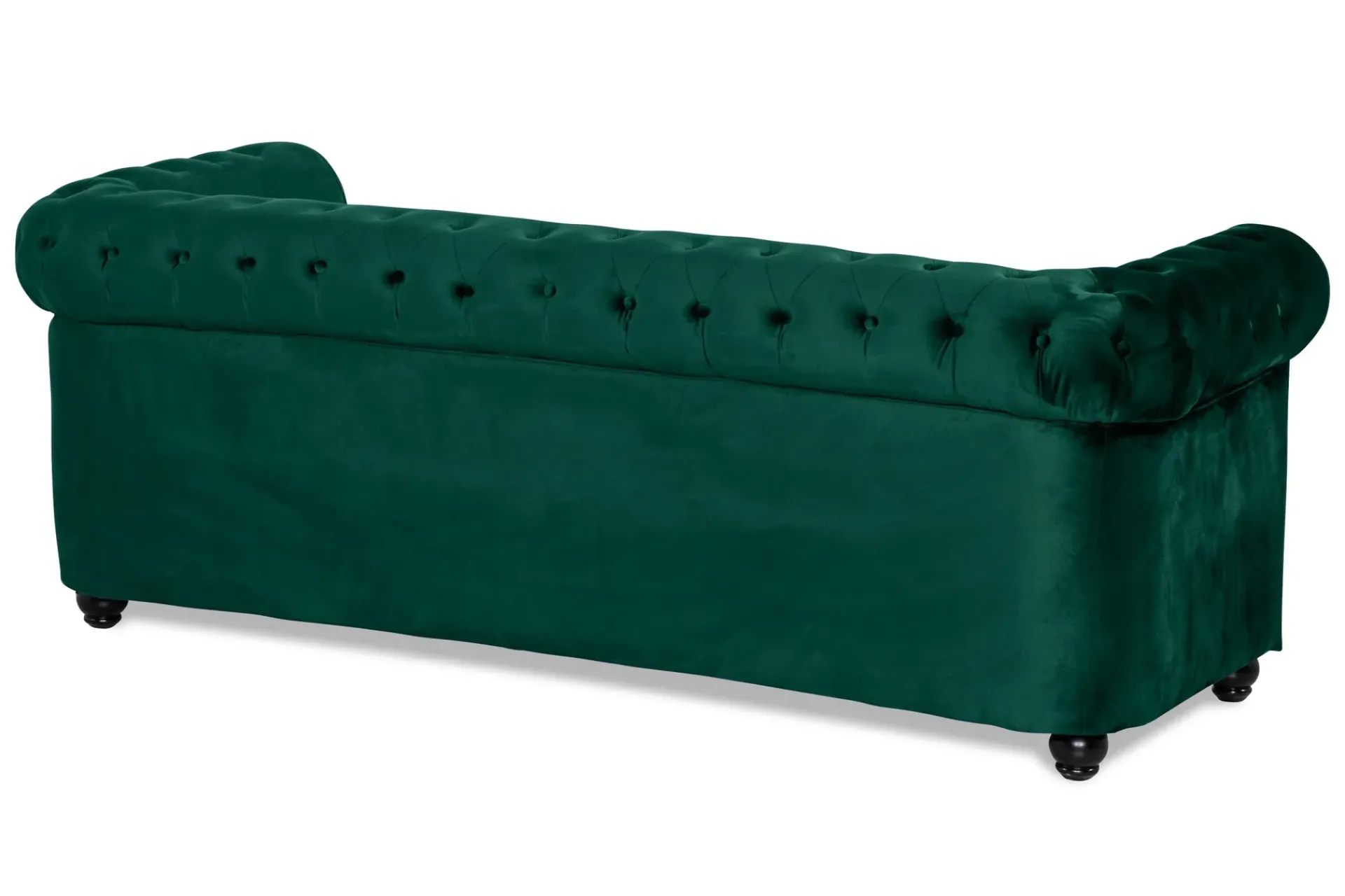 Manor House Sovesofaer-Chesterfield Lyx 3-seter Fremoverbøyd sovesofa i fløyel Grønn