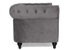 Manor House Chesterfield Lyx 2-seter Liten Fløyelssofa – Dyp sofa 160 cm bred
