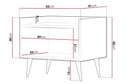 Chiku Nattbord 52 cm