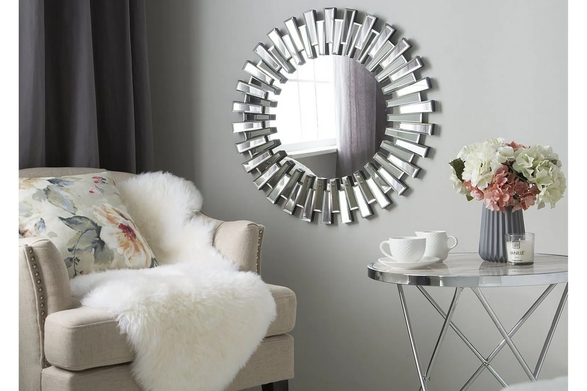 Veggspeil|Gangspeil-Cholet Speil 70 cm Silver 1