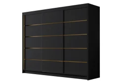 Vegghengt Oppbevaring|Knaggerekke-Cinerea Garderobe 250x215 cm Svart