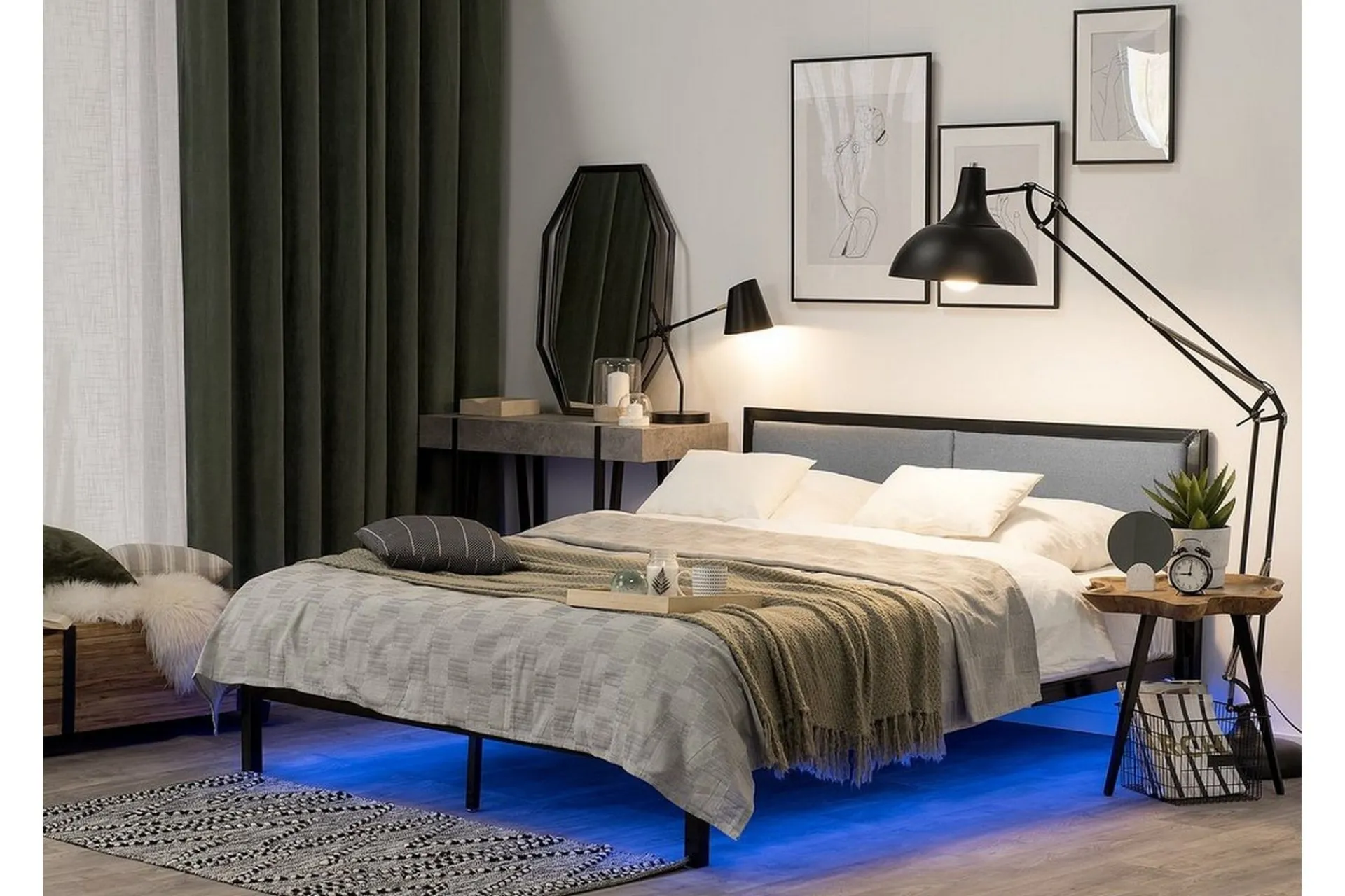 Bedly Sengeramme & Sengestamme-Clamart Dobbeltseng 180 | 200 cm Svart