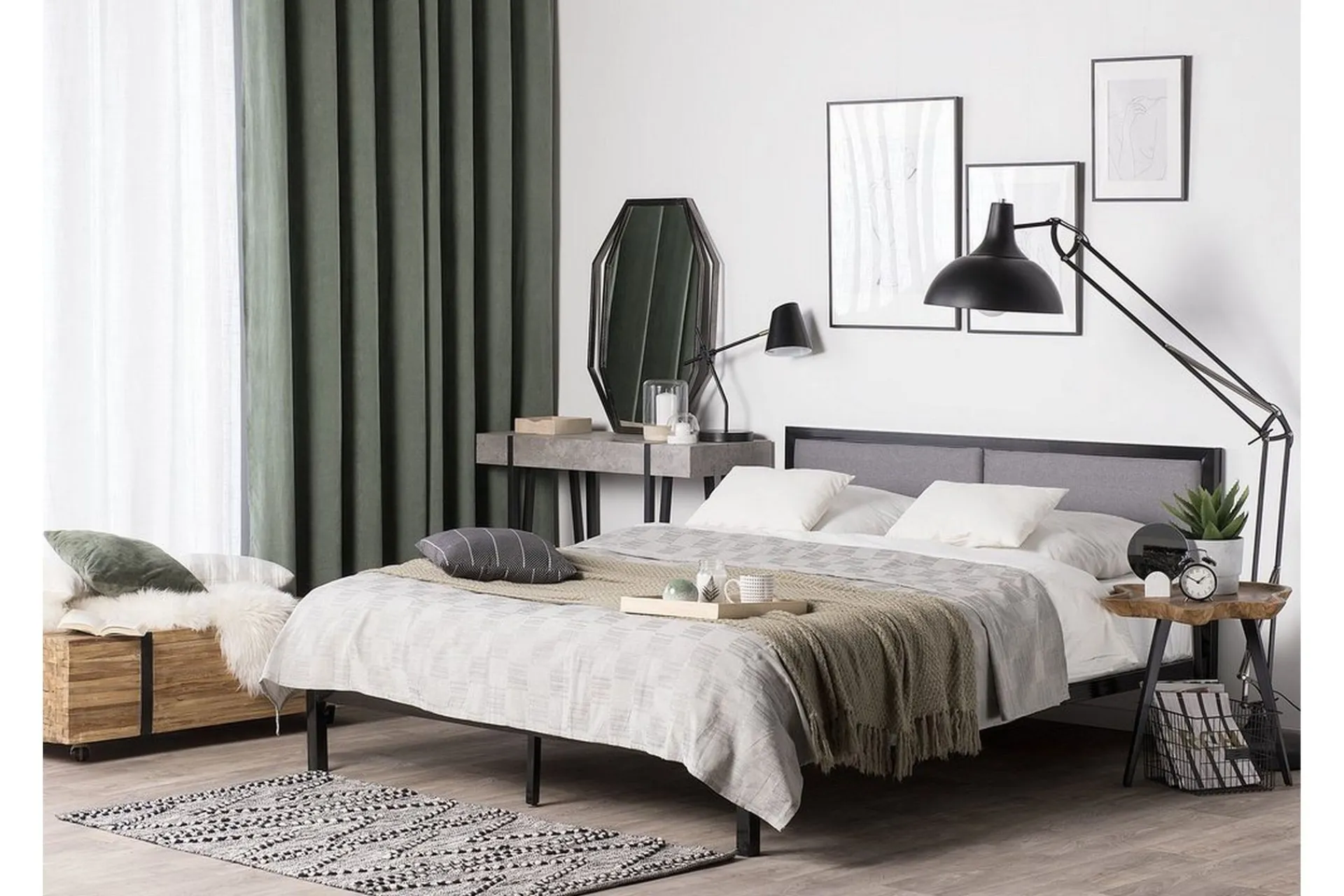 Bedly Sengeramme & Sengestamme-Clamart Dobbeltseng 180 | 200 cm Svart