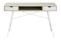 Clarita Skrivebord 120 cm med Oppbevaringshylle + 2 Skuffer