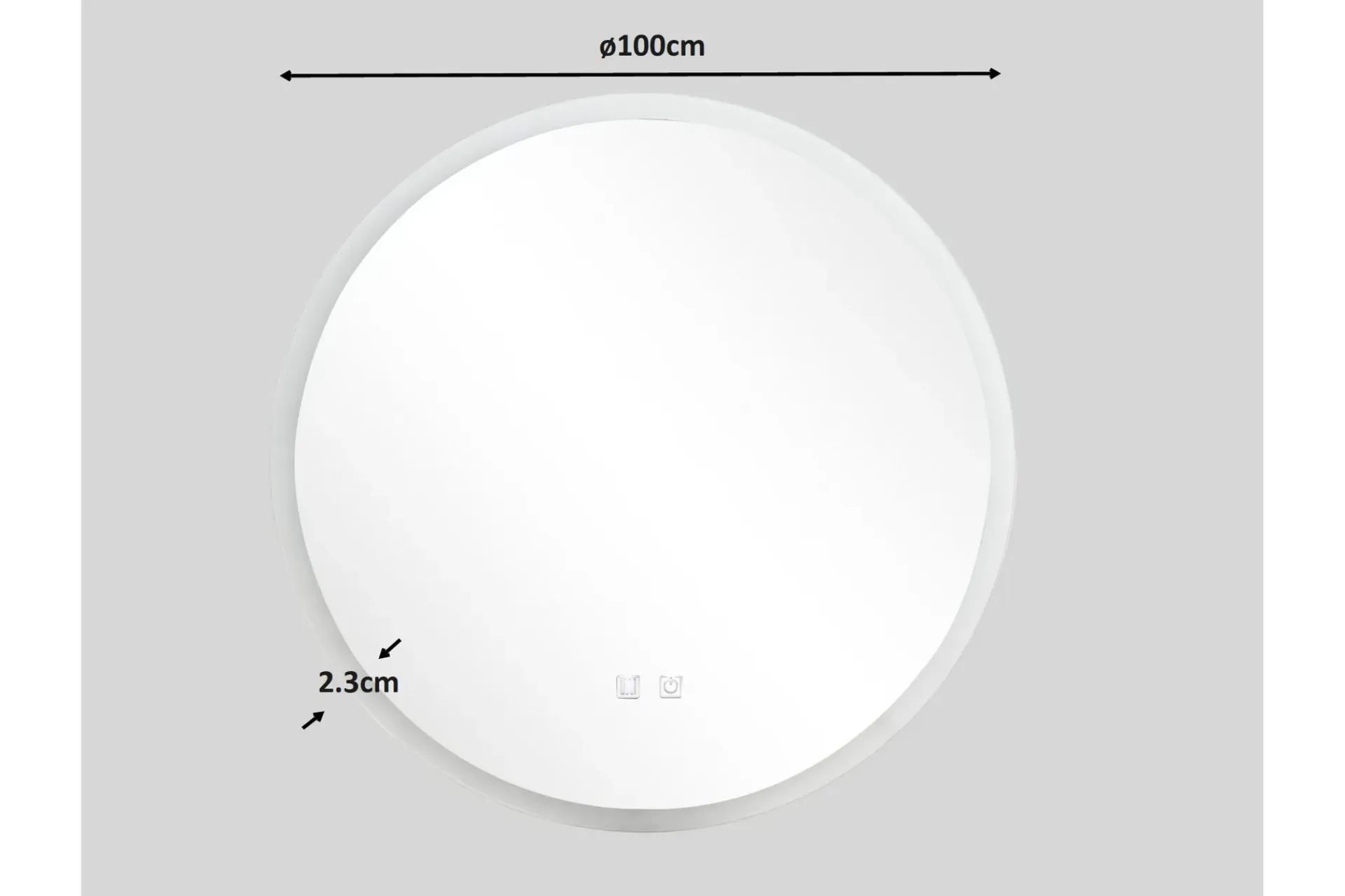 Innsynsbeskyttelse & Innhegning|Baderom-Clas Rundt Baderomsspeil med LED-belysning 100 cm Transparent