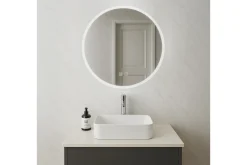 Innsynsbeskyttelse & Innhegning|Baderom-Clas Rundt Baderomsspeil med LED-belysning 100 cm Transparent