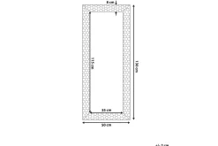 Veggspeil|Helkroppsspeil-Claverton Speil 50x130 cm Gull