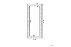 Veggspeil|Helkroppsspeil-Claverton Speil 50x130 cm Gull