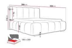 Sengeramme & Sengestamme|Seng Med Oppbevaring-Cleaton Sengeramme 180x200 cm Mørkegrå