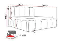 Sengeramme & Sengestamme|Seng Med Oppbevaring-Cleaton Sengeramme 140x200 cm Beige