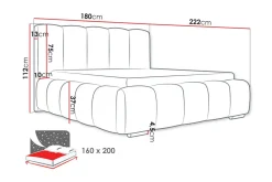 Cleaton Sengeramme 160x200 cm