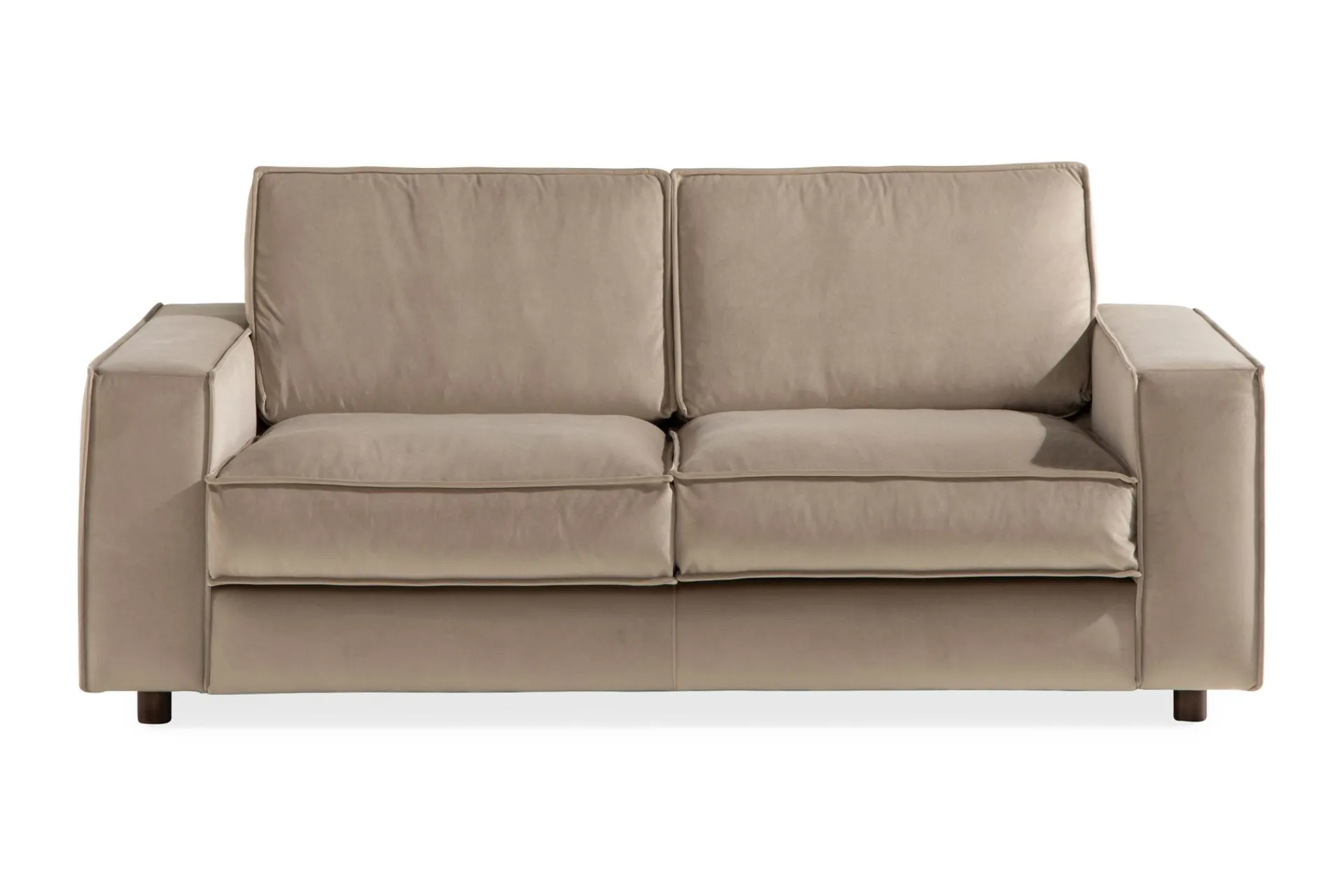 2 Seter Sofa-Cloudia Fløyelssofa 2-seters Beige