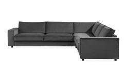 Hjørnesofa-Cloudia Hjørnesofa Large Fløyel Grey