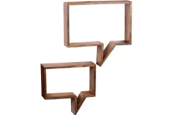 Wohnling Vegghylle-Clutts Vegghylle 2-pk Tre/Natur