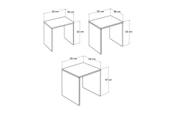 Avlastningsbord-Coffee Table høyglans Hvit