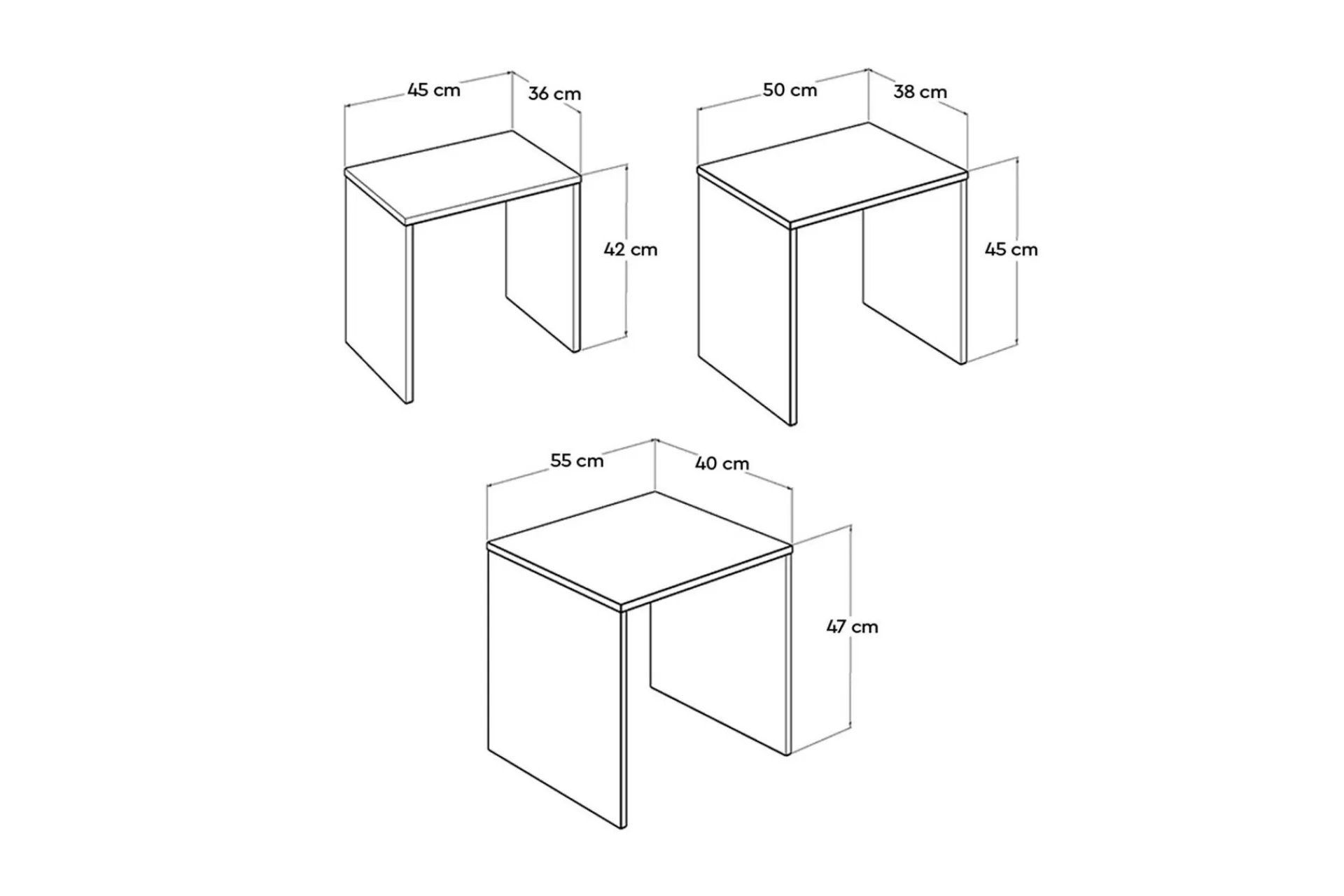 Avlastningsbord-Coffee Table høyglans Hvit