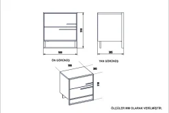 Avlastningsbord-Cofield Nattbord 50 cm Svart,Gull