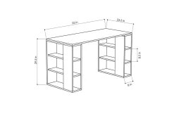 Colmaron Skrivebord 140 cm med Oppbevaringshyller