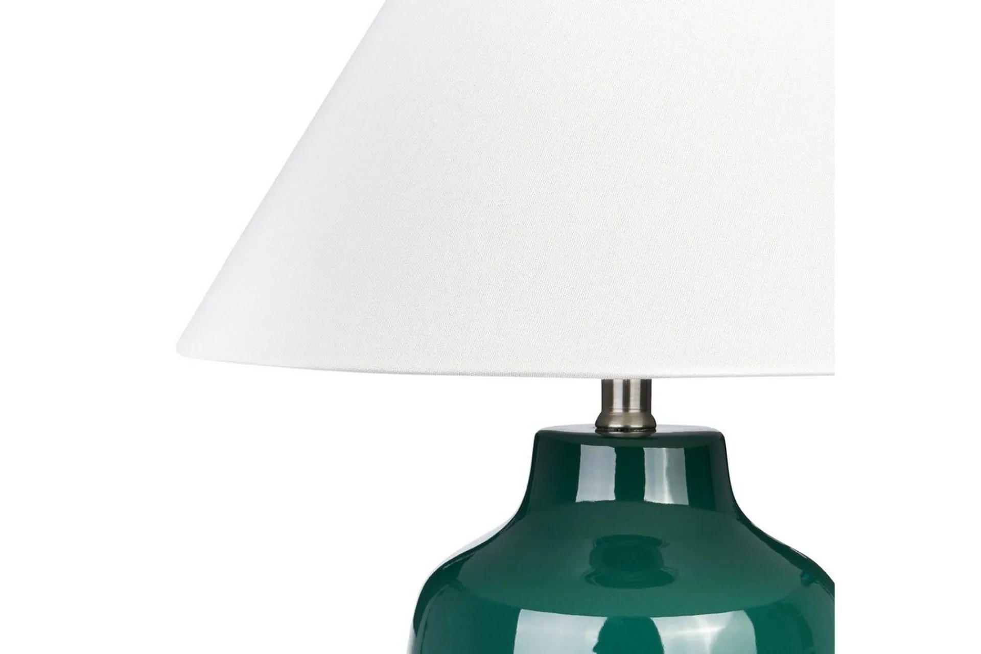 Nattbordslampe|Bordlampe-Columbrete Bordlampe 57 cm E27 Mørkegrønn,Hvit