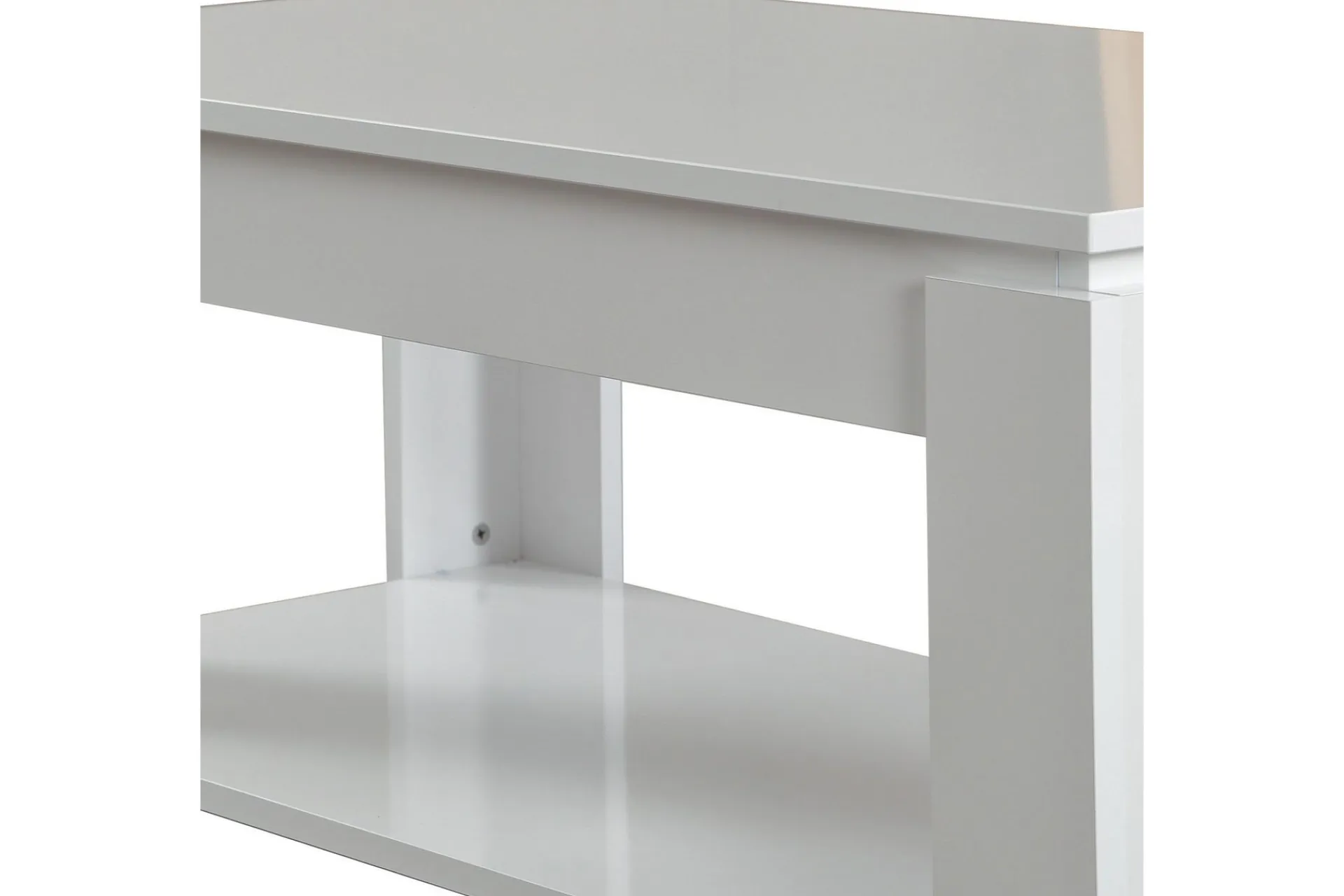 Sofabord-Comfortale Sofabord 104 cm med Oppbevaringshylle Hvit