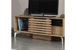 Tv-Benk & Mediabenk-Comfortale TV-benk 125 cm Brun