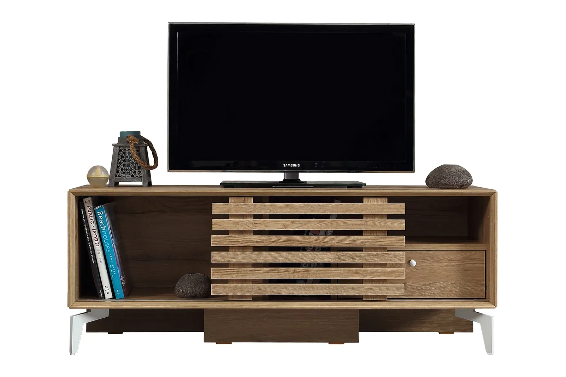 Tv-Benk & Mediabenk-Comfortale TV-benk 125 cm Brun