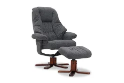 Scandinavian Choice Lenestoler-Comfy Lenestol med Snurr Tekstil Grey