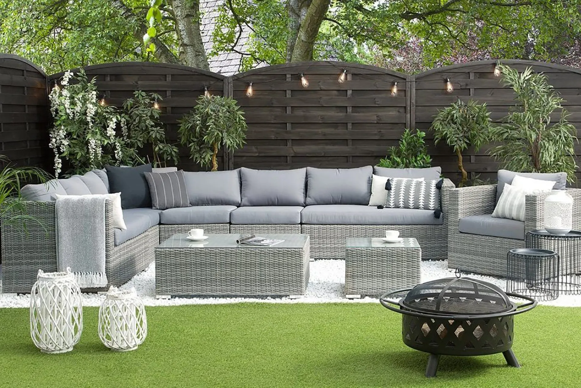 Veranda & Terrasse|Loungesett-Comfy Loungegruppe 76 cm Grey