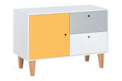 VOX Kommode Barnerom|Kommode-Concept Kommode Hvit / Grå / gul Gul,Hvit,Tre/Natur,Grey