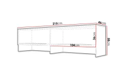 Concept Pro Förvaringsskåp 215x46x58 cm Vit 215x46x58