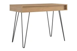Novogratz Kontorbord-Concord Skrivebord 106 cm med Oppbevaring Skuff Grå/Natur/Sv Natur/Svart