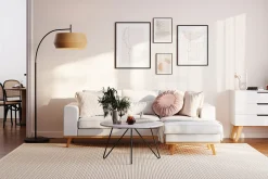 Scandinavian Choice Copenhagen Compact 3-seters Vendbar L-formet Divansofa i Stoff