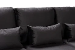 Scandinavian Choice Copenhagen Compact 3-seters Vendbar L-formet Divansofa i Fløyel