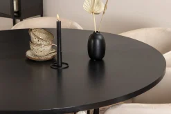 Venture Home Spisegrupper-Copenhagen Matgruppe 140 cm Rund med 6 Berit stoler Beige,Svart