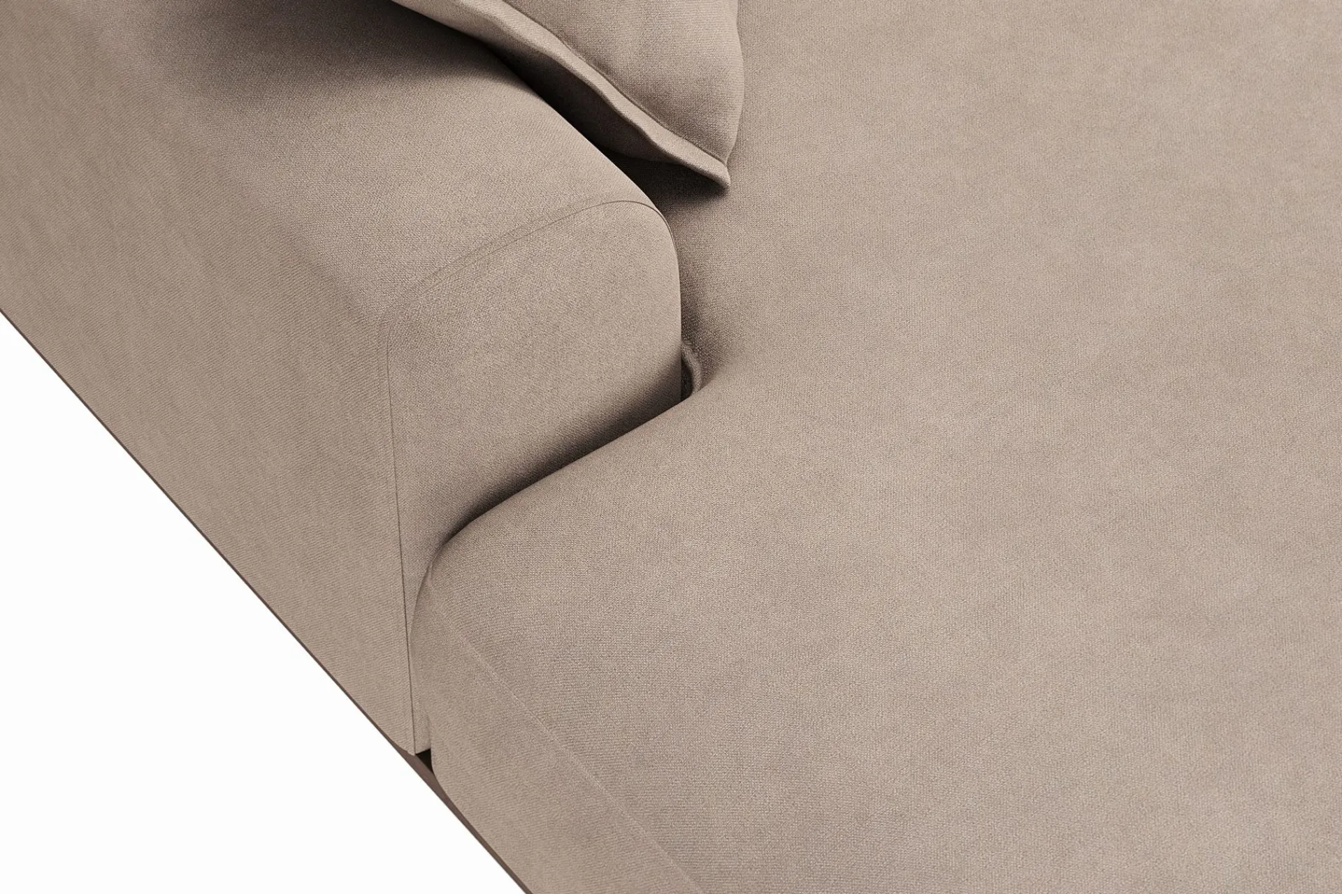 Scandinavian Choice U-Sofa-Copenhagen Premium 5-personers Højrevendt U-formet Dyb Sofa med Divan og Chaiselong i Stoff Ljusbrun