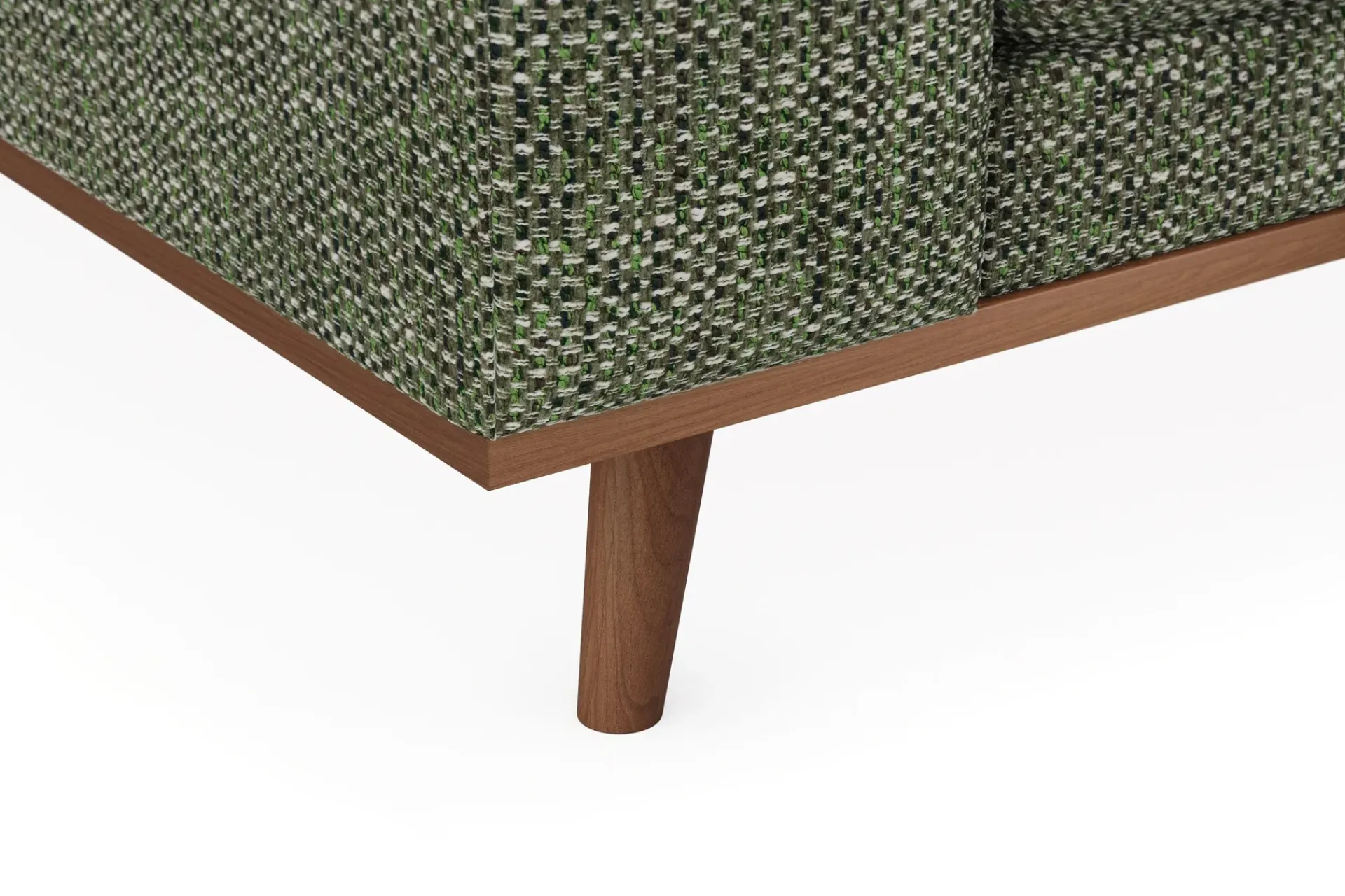 Scandinavian Choice Sofa Med Sjeselong-Copenhagen Premium 4-personers Højrevendt L-formet Dyb Divansofa i Chenille Grønn