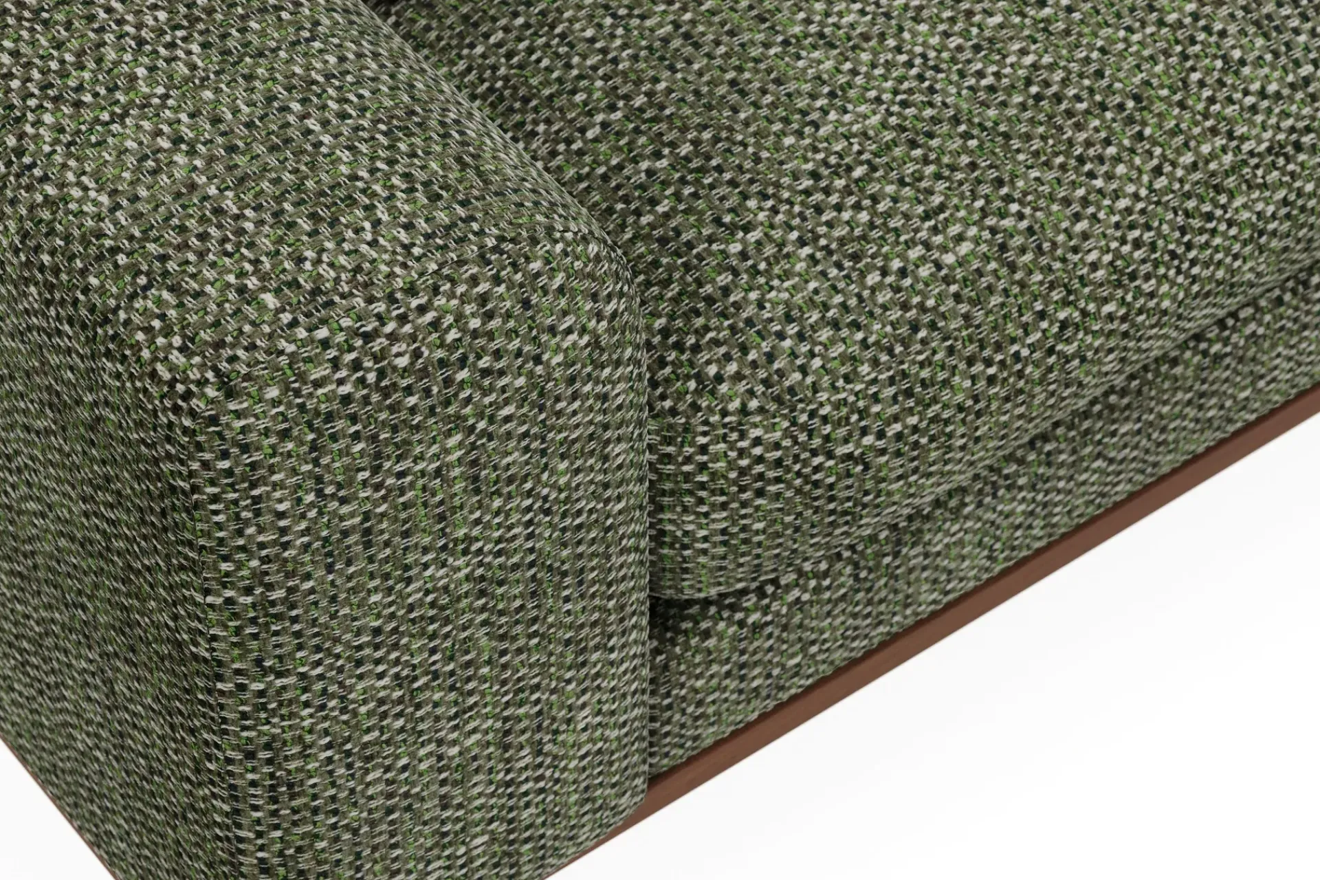 Scandinavian Choice Sofa Med Sjeselong-Copenhagen Premium 4-personers Højrevendt L-formet Dyb Divansofa i Chenille Grønn