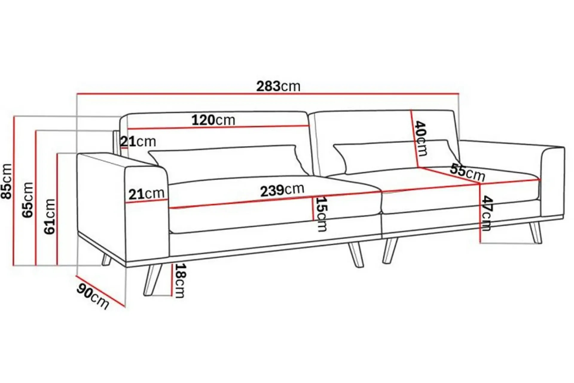 Scandinavian Choice Velour Sofa & Fløyel Sofa-Copenhagen 4-seters Fløyelssofa Mørkegrå