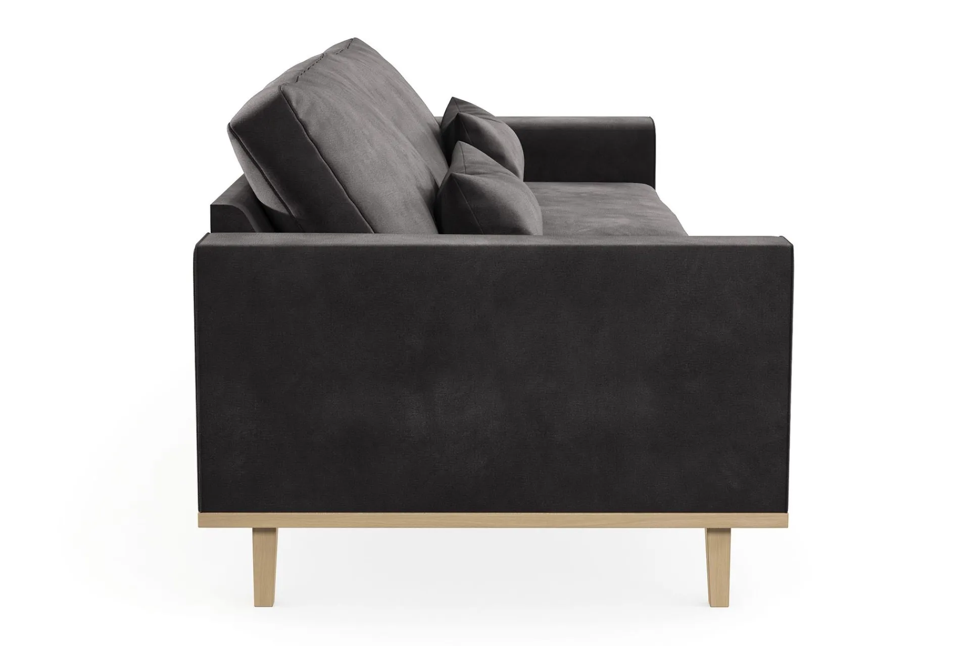 Scandinavian Choice Velour Sofa & Fløyel Sofa-Copenhagen 4-seters Fløyelssofa Mørkegrå