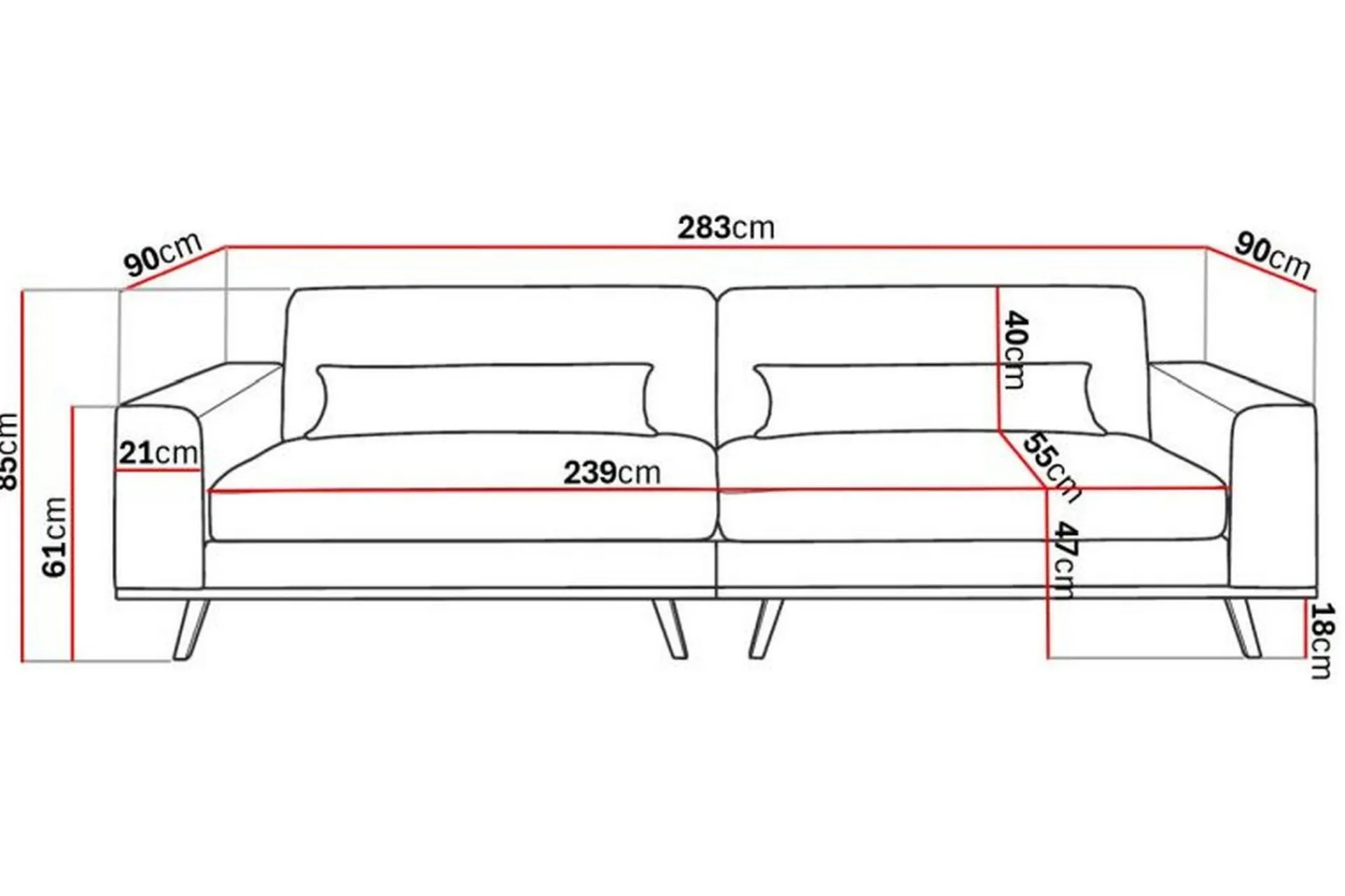 Scandinavian Choice Velour Sofa & Fløyel Sofa-Copenhagen 4-seters Fløyelssofa Mørkegrå
