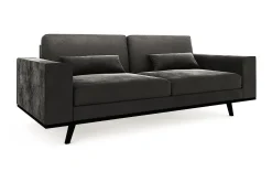 Scandinavian Choice Velour Sofa & Fløyel Sofa-Copenhagen 3-seters Fløyelssofa Mørkegrå