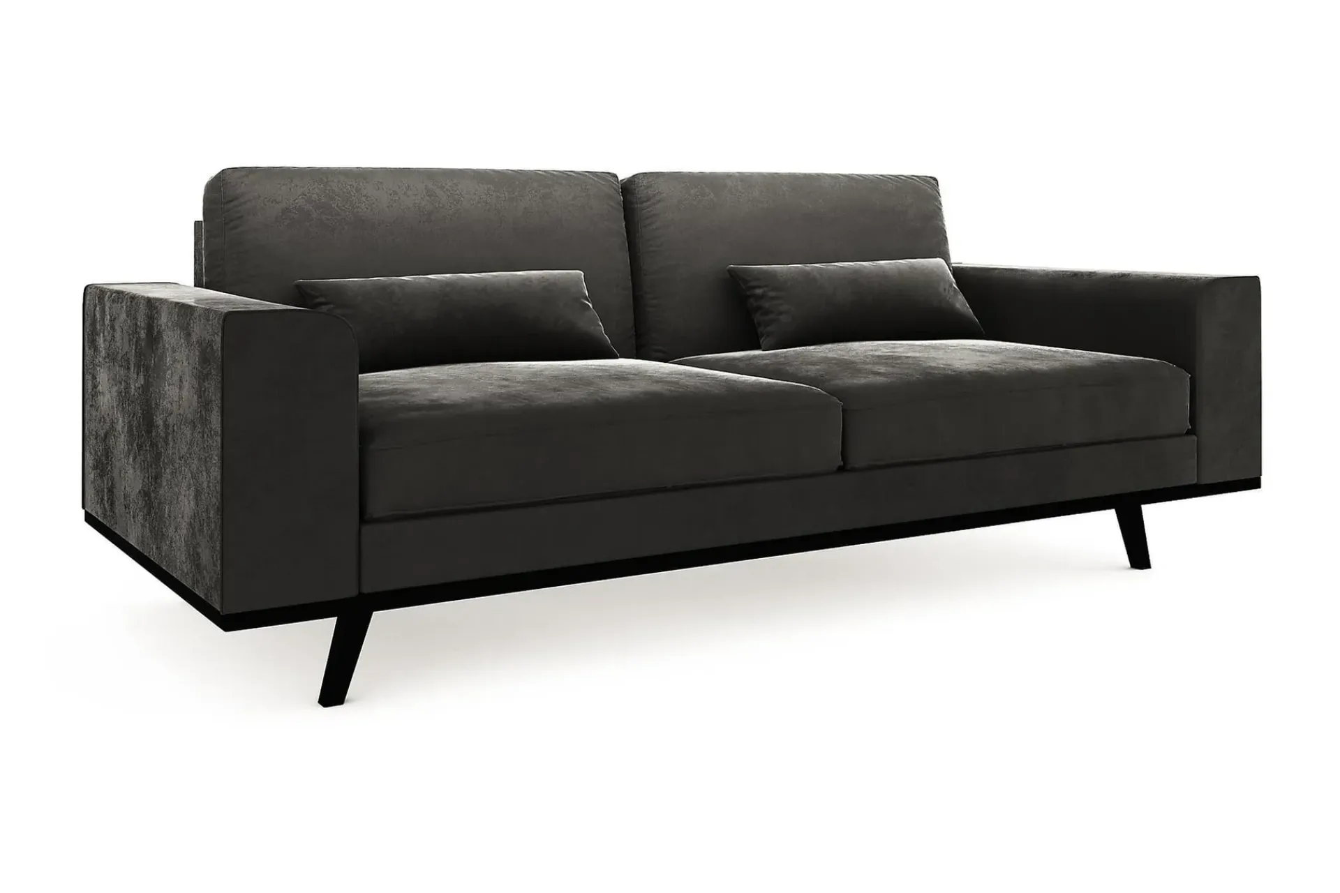 Scandinavian Choice Velour Sofa & Fløyel Sofa-Copenhagen 3-seters Fløyelssofa Mørkegrå