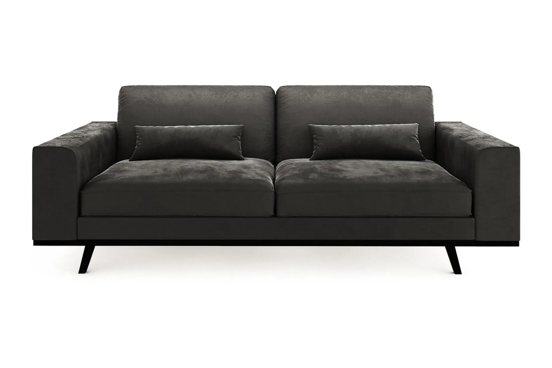 Scandinavian Choice Velour Sofa & Fløyel Sofa-Copenhagen 3-seters Fløyelssofa Mørkegrå