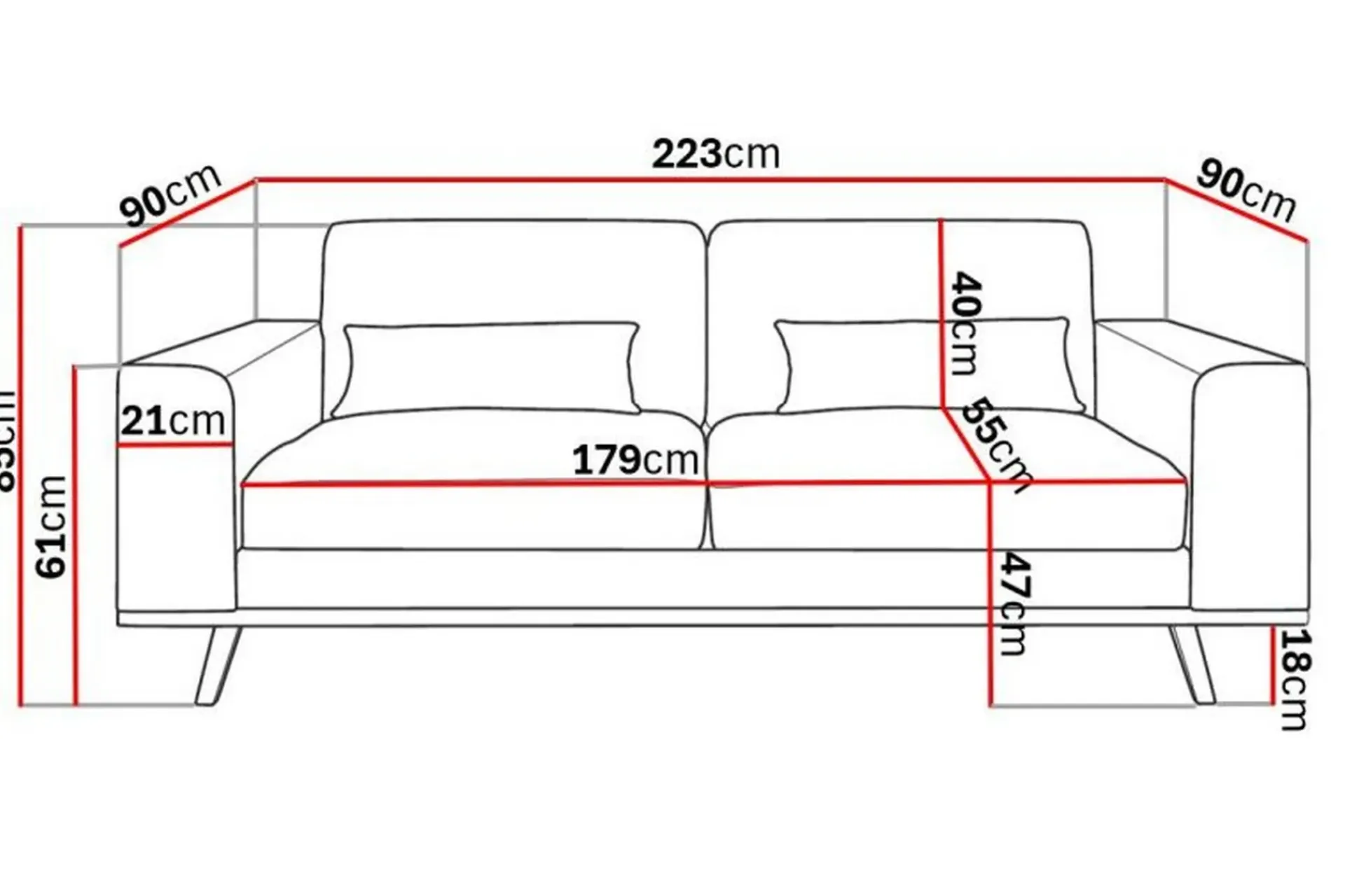 Scandinavian Choice Velour Sofa & Fløyel Sofa-Copenhagen 3-seters Fløyelssofa Mørkegrå