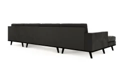 Scandinavian Choice Copenhagen 5-seters Høyrevendt U-formet Sofa med Divan og Sjeselong i Fløyel