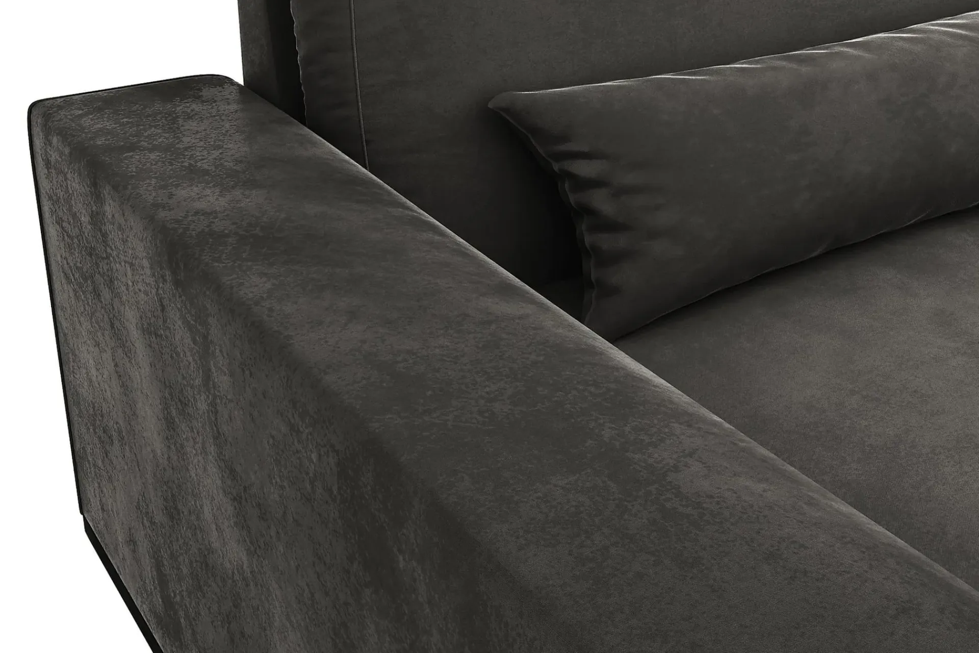 Scandinavian Choice Copenhagen 5-seters Høyrevendt U-formet Sofa med Divan og Sjeselong i Fløyel